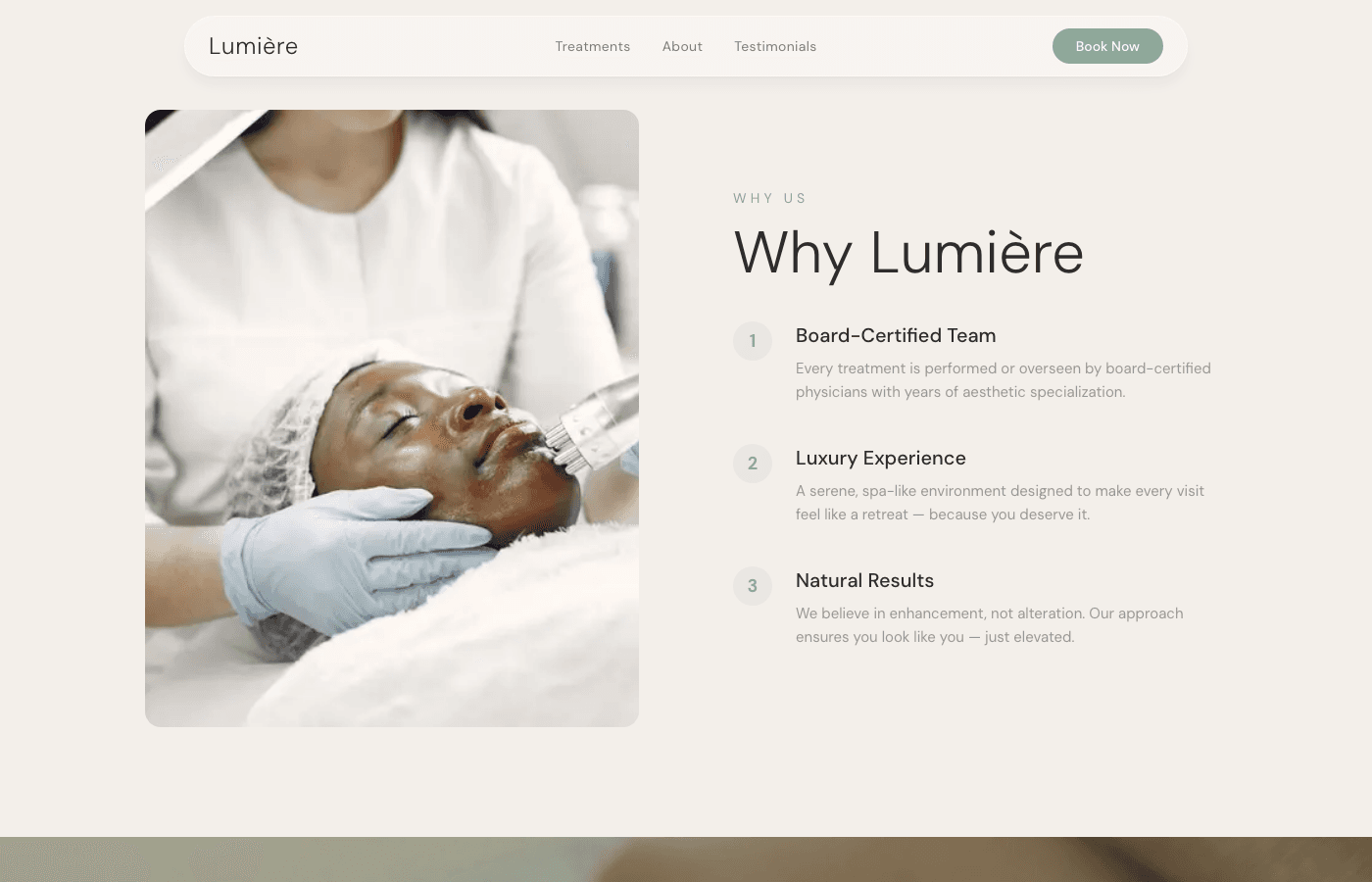 Lumiere Med Spa about section